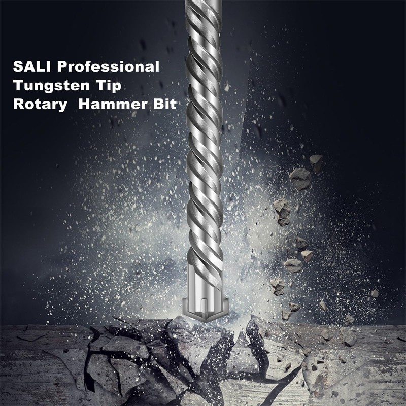 SALI 10PCS SDS Plus Rotary Hammer Drill Bit Concrete Drill