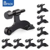 HOMOTEK 8 Pack Hinge Pin Black Door Stopper,Adjustable Deluxe Heavy