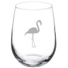 MIP Stemless Wine Glass Goblet 17oz Flamingo