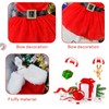 Idepet Christmas Dog Dress, Santa Claus Dog Skirt Xmas Puppy