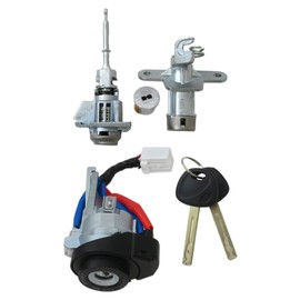 WELURE 81900-C1B00 Full Door Lock Cylinder Ignition Keys Lock 6-Pin for 2004 Hyundai Sonata GLS Sedan 4-Door