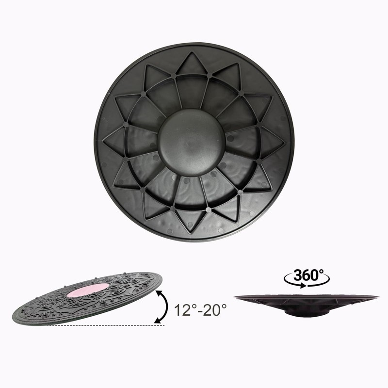 Balance Board, Wobble Board, Diameter 30 cm, Balance Trainer (Pink)