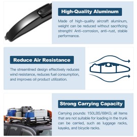 ECCPP Roof Rack Crossbars fit for Toyota Tacoma Double Cab 2005-2021 Rooftop Luggage Canoe Kayak Carrier Rack Double Cab Style Roof Rack Set- Fits Double Cab Models ONLY