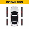 4PCS Car Door Sill Protectors Carbon Fiber Leather Sticker Automotive