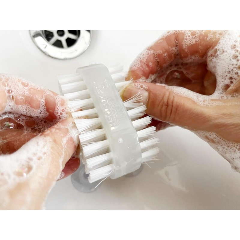 3 x Dual Brush Nail Brush - Hands Free Fingernails