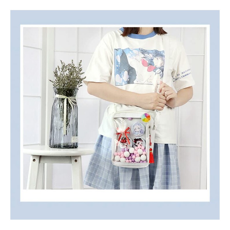 JOKnet Mailing Service with D-ring Vertical Clear Pocket Shoulder Bag,