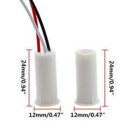 Hxchen 3Sets RC-35 NC & NO Wired Magnetic Door Window Contact Sensor Switch Contact Sensor Alarm Magnetic Reed Switch White