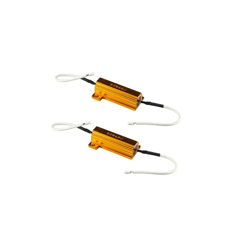 LEDpartsNow Pair of (2) 50 Watt 6 Ohm Load Resistors