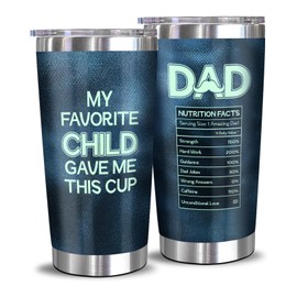 Christmas Gifts For Dad - Birthday Gifts For Dad From Daughter, Son, Kids - Husband Gifts - Birthday Present Ideas For Father, Husband, New Dad, Bonus Dad From Daughter, Son - 20 Oz Tumbler