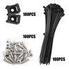 100 Pieces Cable Tie Mount Base Saddle Type Mount Wire
