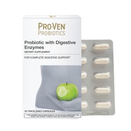 Pro-Ven Probiotics with Digestive Enzymes | 25 Billion CFU | Supports Digestive Health & Nutrient Absorption | Acidophilus and Bifidus | 30 Probiotics Capsules | Vegetarian, Gluten-Free, Lactose-Free
