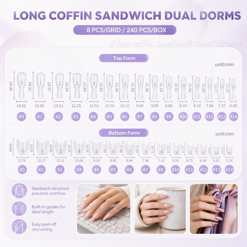 Sandwich Dual Nail Forms 2026 Sandwich Nail Extensions