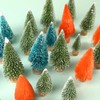 8 Pcs Artificial Mini Christmas Trees, Miniature Pine Trees Sisal