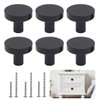 Wekuw 6 Pieces Cabinet Knobs (Black) Furniture Knobs Black Handles