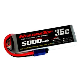 RoaringTop LiPo Battery Pack 35C 5000mAh 3S 11.1V with EC5 Plug for RC Car Boat Truck Heli Airplane