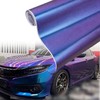 AuMoHall Purple Blue Chameleon Glossy Car Vinyl Wrap Sticker Sparking
