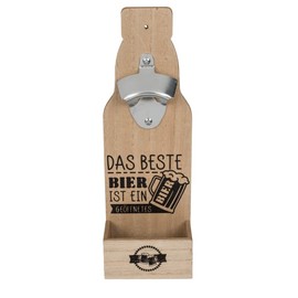Retro Wooden Wall Mounted Bottle Opener