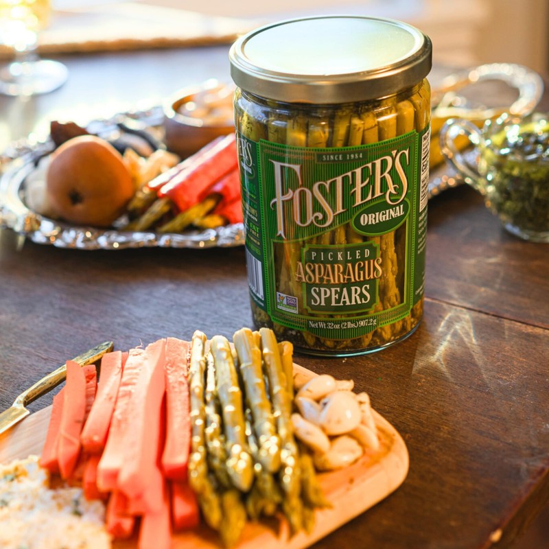 Foster's Pickled Asparagus Spears in a Jar, Original, 32oz, 2