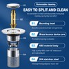 Bathroom Sink Stopper, Universal Drain Filter with Hair Strainer, Universal