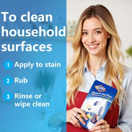 Bleach gel, Bleach Pen, Bleach Pen for Clothing, Stain Remover Pen, Mold Stain Remover Gel Cleaner, Clothing bleached DIY design, Travel Accessories, Lnstantly Remove Stains(Milky white) 2PCS.