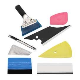 Vinyl Wrap Tool Kit WorthPlanet 8Pcs Protective Car Window Tint Tools Kit for Auto Film Tinting Scraper Application Installation W120037