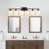 Ship in USA,6 Light Black Vanity Lights,38''Modern Bathroom Vanity Lighting