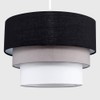 MiniSun Round Modern 3 Tier Fabric Ceiling Pendant Lamp Light