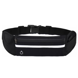 Slim Running Belt - Ultra Light Reflective Run Belt for Men & Women, Adjustable Waist Pack for Phone, Keys, and Essentials, Ideal for Running, Hiking, and Fitness