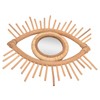 Nordic Makeup Mirror Rattan Woven Eye Shape Wall Hanging Mirror