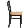 Flash Furniture HERCULES Series Black ''X'' Back Metal Restaurant Chair