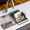 KUK Dish Drying Rack in Sink, Expandable Stainless Steel Over