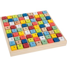 Small Foot Sudoku Educate aus Holz, schult das Zahlenverständnis, Knobelspiel, Lernspiel, ab 6 Jahren, 11164, mehrfarbig, S
