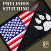 Bluyellow 2Pcs American Flag Dog Tracker Patch Set, Embroidered Paw