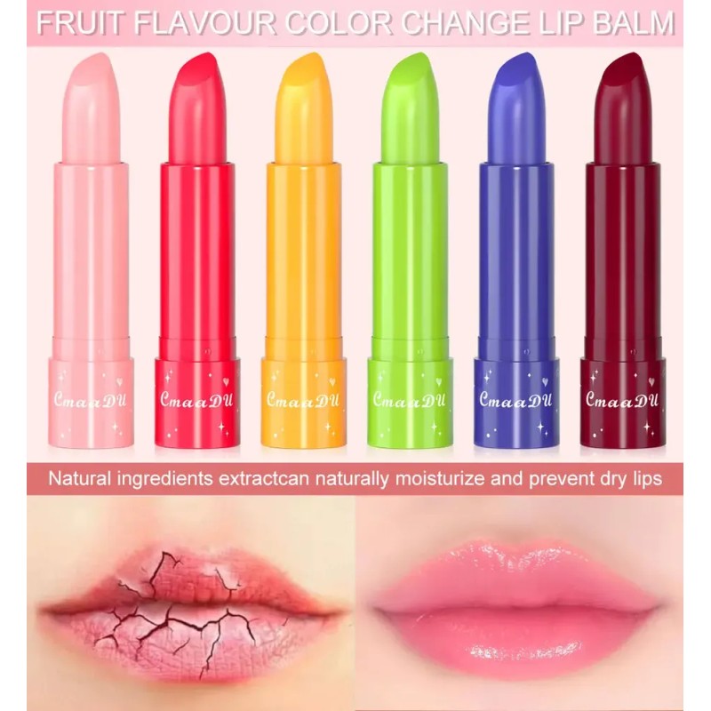Cmaadu Labial Cambiante Frutal Set 6 Piezas Humectante 01