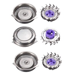 EgBert 3 Pcs Stainless Steel Shaver Razor Replacement Blades Heads For Hq8100 Hq8140 Hq8142 Hq8150
