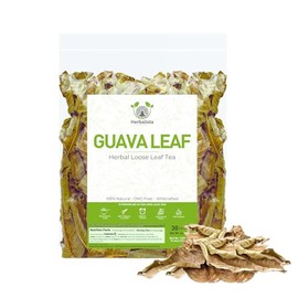 HERBALISTA - Té de hojas de guayaba enteras de cosecha silvestre | 2 oz (57 g), 20-30 hojas para 15-20 tazas | Té de gua
