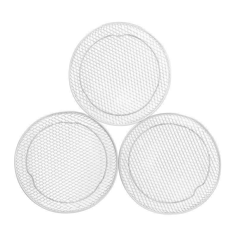 3PCS Fryer Rack Set Stainless Steel Round Stackable Multi Layer