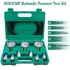 SINOCMP Hydraulic Pressure Test Kit, 3 Pressure Gauges 25Mpa/40Mpa/60Mpa 6