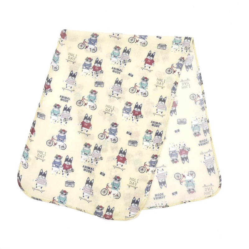 Kusuguru Japan Gauze Tenugui Animal Mode YE