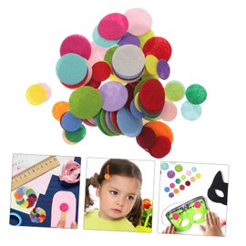 Kisangel 100pcs Craft Felt Sheets Felt Patches Circles for Ornaments Sheets for DIY