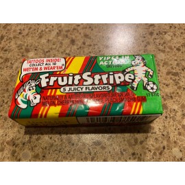 Fruit Stripe Discontinued Fruit Stripe Gum 1 Pack 17 Pieces Collectible Non-Consumable