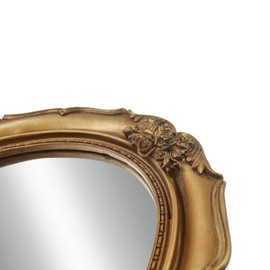 Vintage Gold Mirror,Wall Mounted Mirror, Vintage Style Oval Mirror, 10.5 by 12.5 inches, Gold