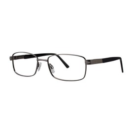 Gravity Men's Eyeglasses - Modern Collection Frames - Matte Gunmetal/Black 55-19-140