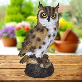 Cute Owl Statue Owl Figurines Garden Decoration Sculpture Ornament Gifts for Owl Lover Small Decor Items Resin Animals Figures for Outdoor Garden Yard Farms Desktop