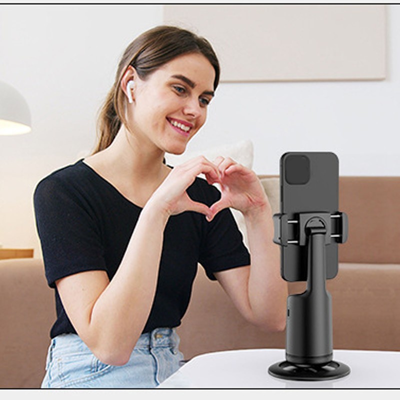 Auto Face Tracking Phone Holder 360 Degree Rotation ABS Phone