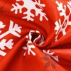Christmas Red White Table Cloth, Santa & Snow Print Polyester