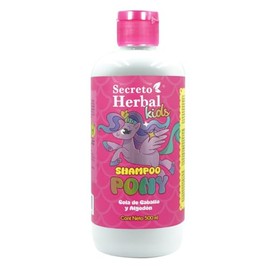 Shampoo Pony Secreto Herbal Línea Kids Cola de Caballo y algodón 500ml                                                                                
