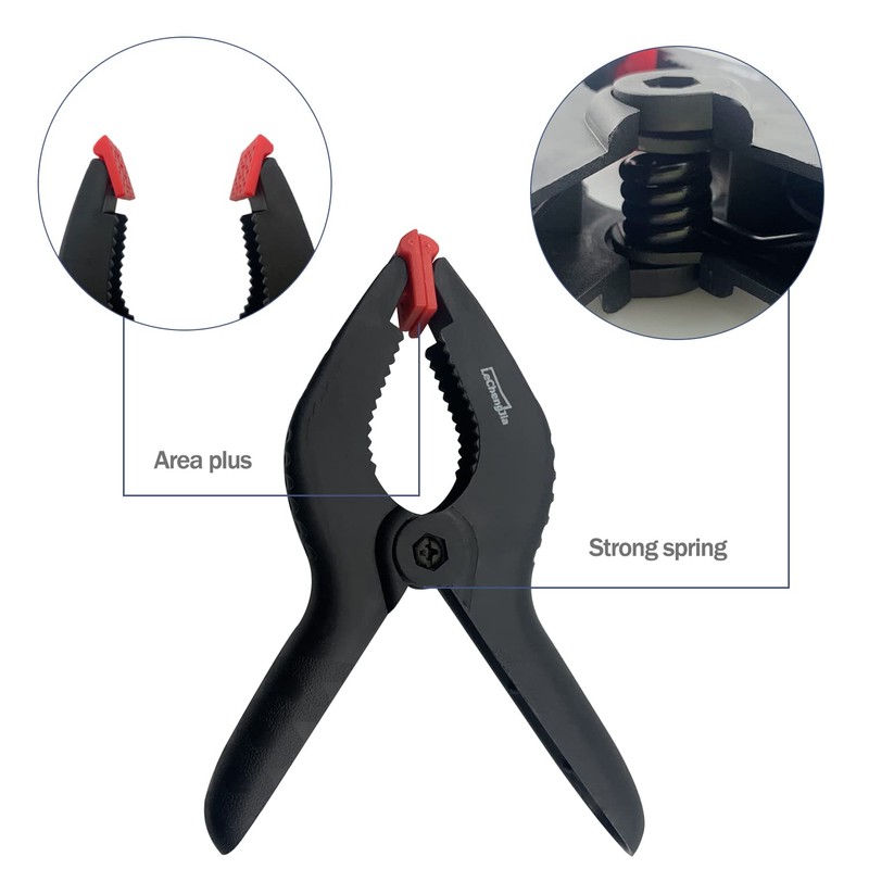 Plastic Spring Clamps, 6 Inch Extra Strength Work Clips, Heavy