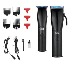 AIJALY Hair Clippers for Men, Cordless Clippers for Hair Cutting, Mens Hair Clippers and Trimmer Kit，Black