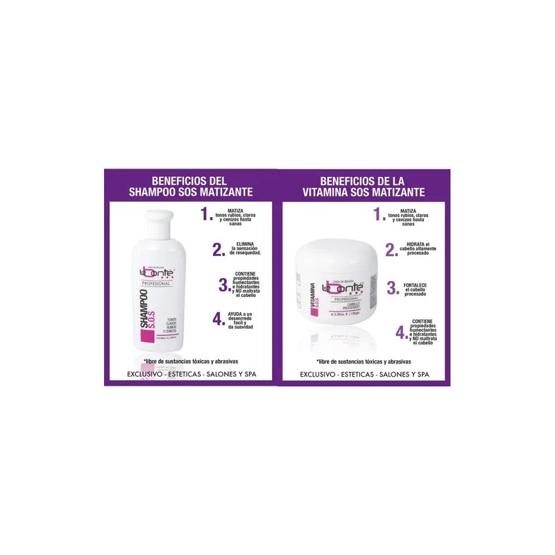 Kit Matizador Shampoo Y Mascarilla Sos La Bonte